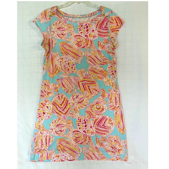 Lilly Pulitzer Loren Dress L Tini Bikini Print Short Sleeve - Picture 1 of 9